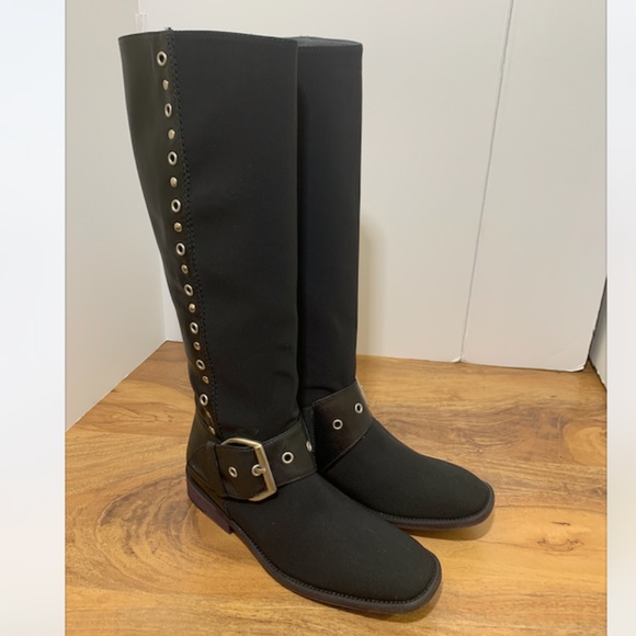 Donald J. Pliner Shoes - Donald J Pliner Black Elastic Knee High Boots